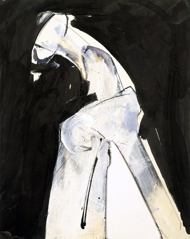 Jay DeFeo, Untitled (Tripod series), c. 1976, Ink, graphite and acrylic on cut paper mounted on rag board, 34,9 x 27,9 cm 13 3/4 x 11 in. estate no. E2180, © 2016 The Jay DeFeo Foundation/Art